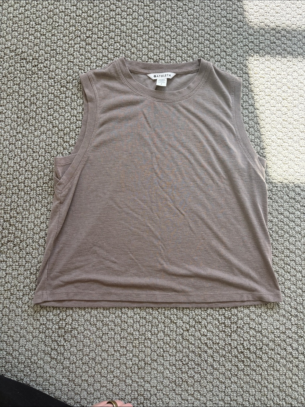 Athleta Relaxed Muscle Tank in Taupe Brown